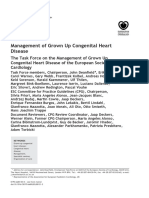 Management of Grown Up Congenital Heart Disease