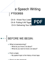 The Speech Writing Process