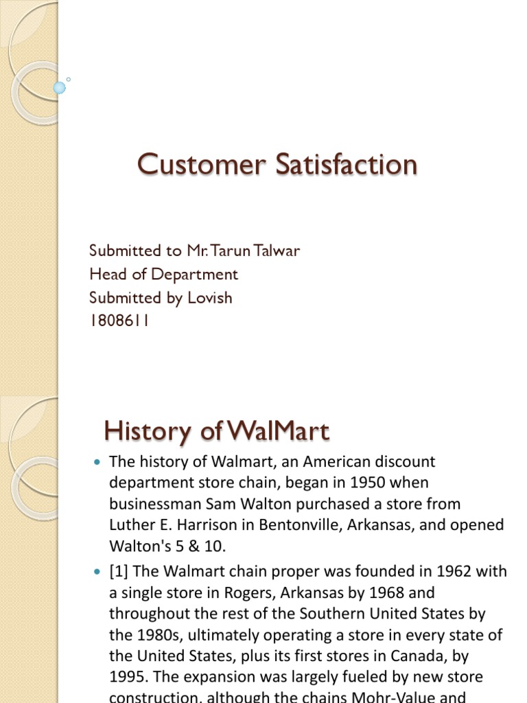 Customer Satisfaction Overview for Walmart | PDF | Walmart | Customer ...