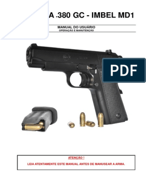 Pistola Imbel .380 GC MD1 Sem ADC + 3 Carregadores