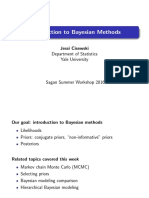 Introduction To Bayesian Methods: Jessi Cisewski Department of Statistics Yale University