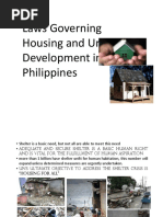 Laws Governing Housing and Urban Development in The Philippines