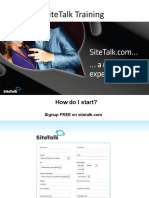 Sitetalk Training: How Do I Start?