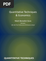 Quantitative Techniques & Economics: Mark Benedict Guia