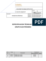 Utpsjl2-Ie-et-02-b Especificaciones Técnicas de Grupo Electrógeno