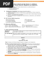 Lesson Plan On Earth and Life Science 11, Midterm Module 3: Natural Hazards, Mitigation and Adaptation