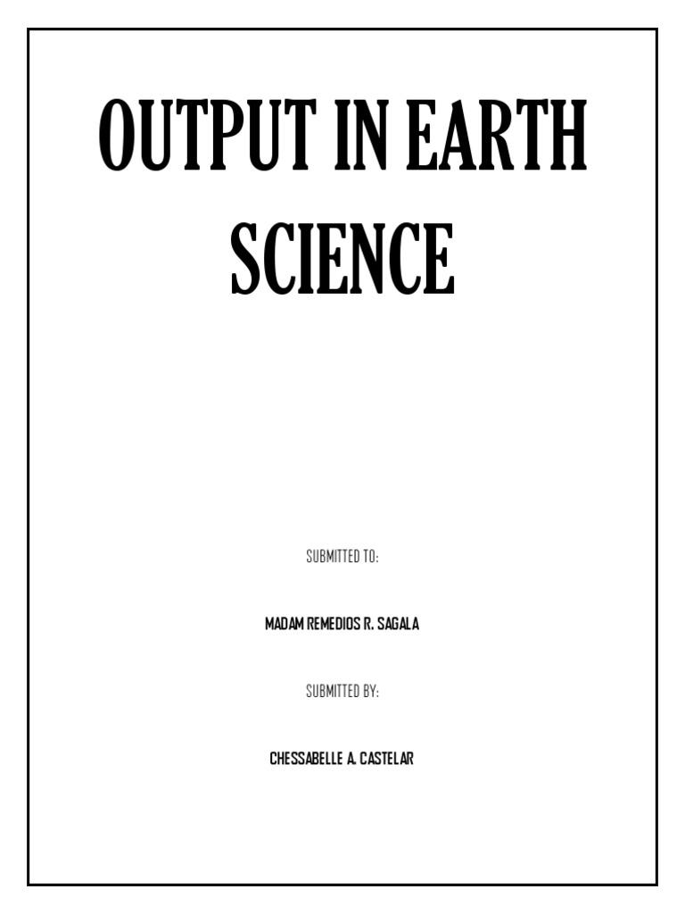 Output in Earth Scienc1 | PDF