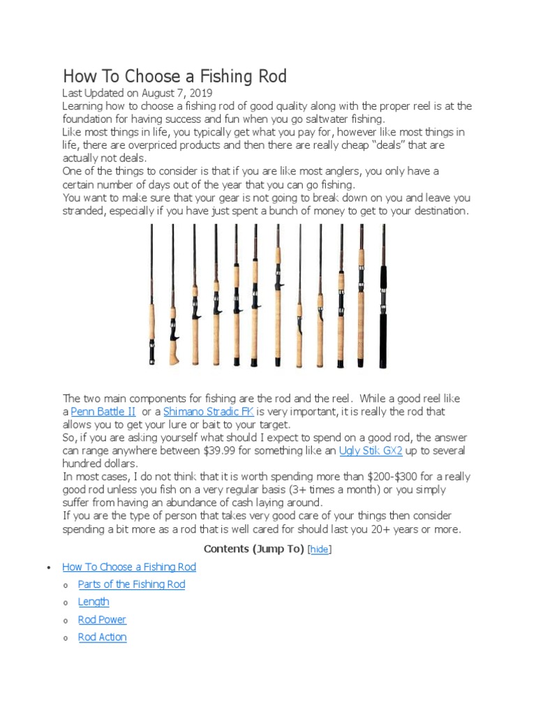 How To Choose A Fishing Rod PDF Fishing Rod Angling