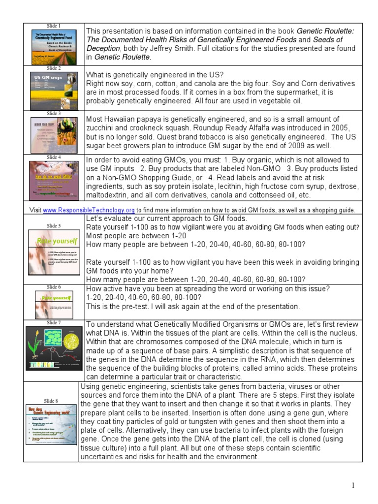Genetic Roulete | PDF | Genetic Engineering | Genetically Modified Food