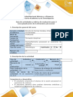 Guía de Actividades y Rúbrica de Evaluación - Paso 2 - Conceptualización de La Dimensión Psicosocial