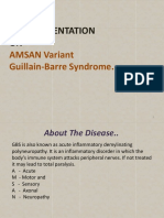 Case Presentation ON: AMSAN Variant Guillain-Barre Syndrome