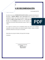 carta de recomendacioj