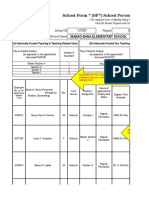 School Form 7 (SF7) School Personnel Assignment List and Basic Profile