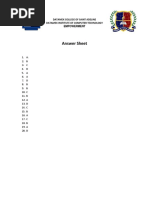 Answer Sheet: Datamex College of Saint Adeline Datamex Institute of Computer Technology Empowerment