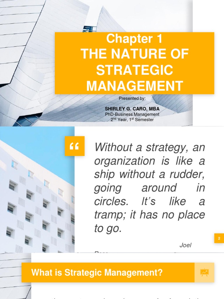 STRAMAN Chapter 1 - The Nature of Strategic Management | PDF | Military ...