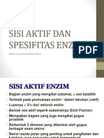 Sisi Aktif Dan Spesifitas Enzim