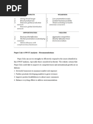 Pepsico Swot Analysis 5 Key Strengths In 2020 Sm Insight