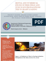 Experimental and Numerical Investigations of Free Field and Underground Wave Propagations Subjected To Blast Loading