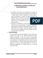 Calculo Del Impuesto A La Renta A Cuenta de Pagos Mensuales