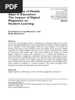 On The Use of Mobile Apps in Education: The Impact of Digital Magazines On Student Learning