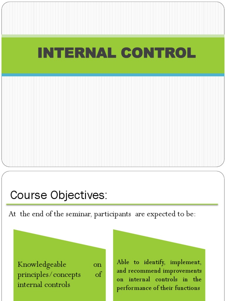 Internal Control Framework Overview | PDF | Internal Control | Risk ...
