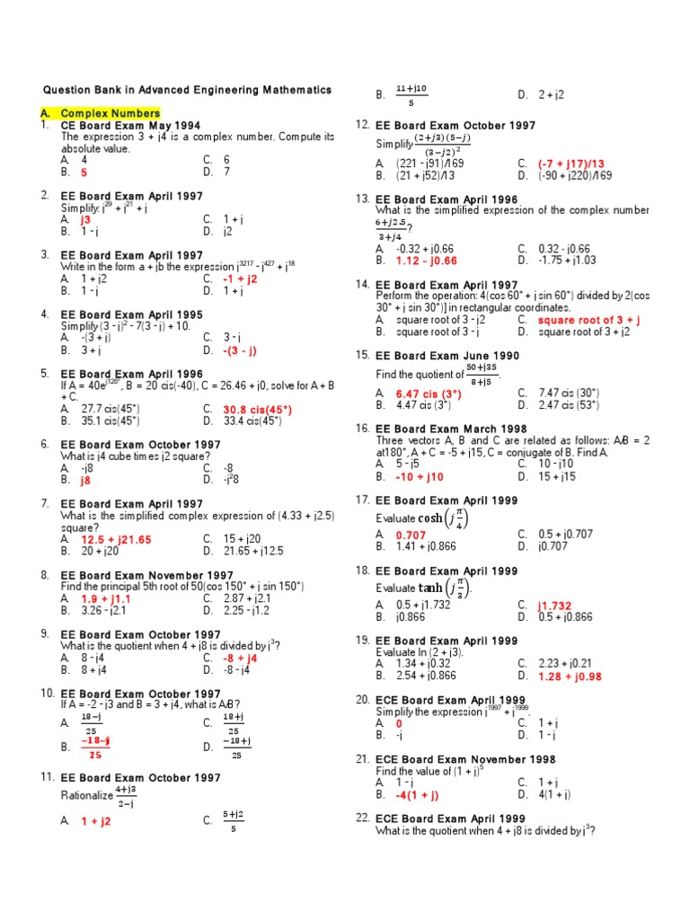 Admath Qbank Complex Number Line Geometry