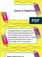 Pagsasalaysay at Paglalahad