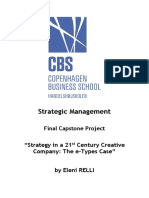 Strategic Management Final Capstone Project: e-Types Case