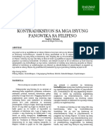 Kontradiksiyon Sa Mga Isyung Pangwika Sa Filipino PDF