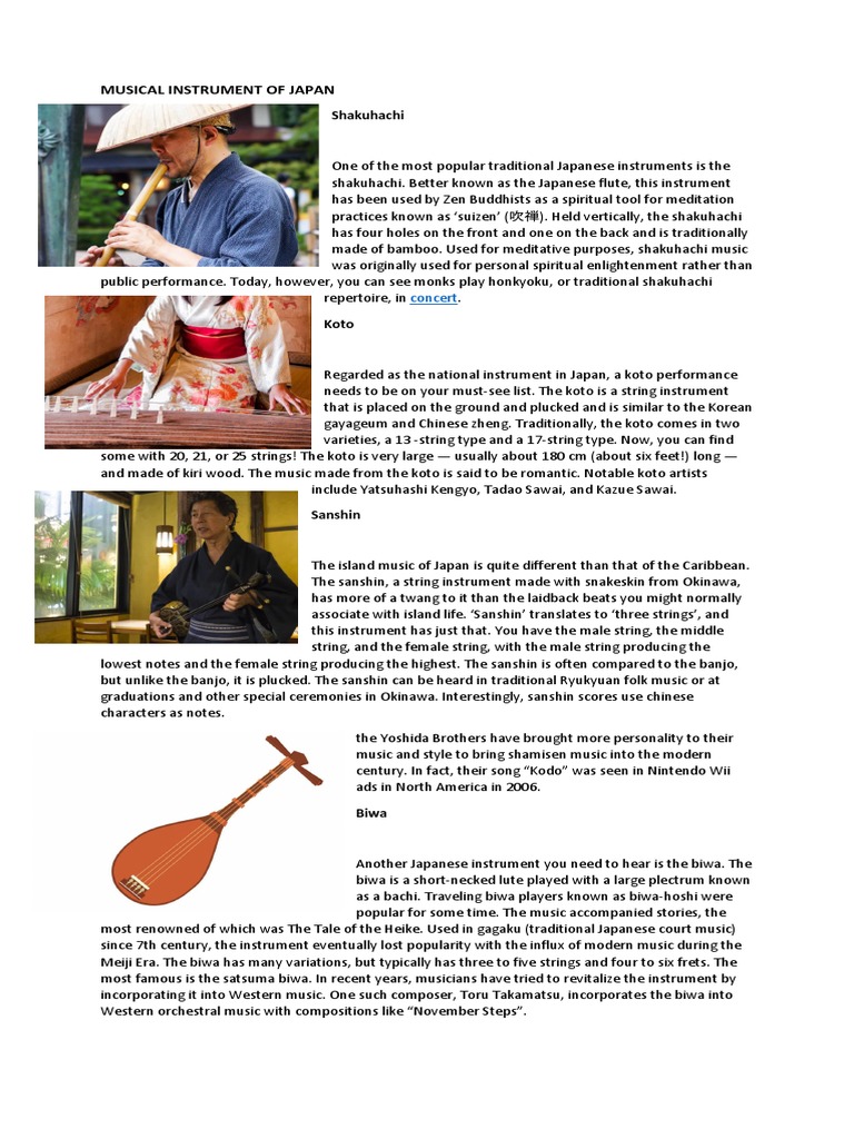 Traditional Japanese Musical Instruments | PDF | Musical Instruments ...