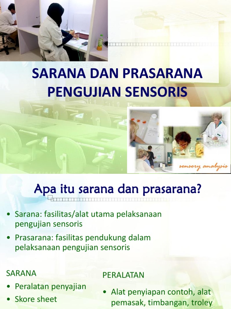 Sarana Dan Prasarana Pengujian Sensori Sda 2019 Evsen Pdf