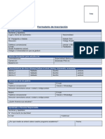 Formulario de Inscripción