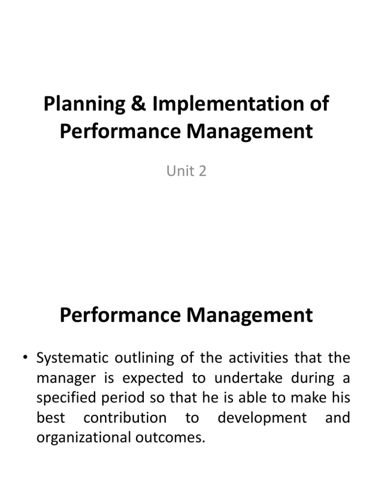 Performance Management - Unit 2 | PDF | Competence (Human Resources ...