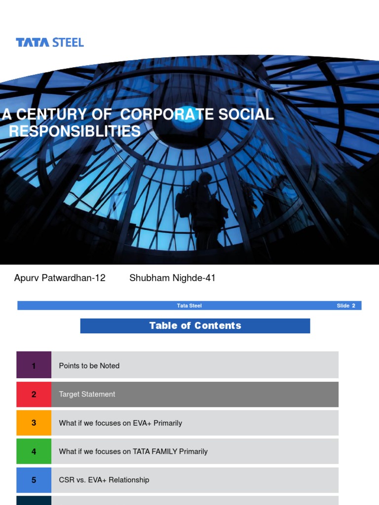 Tata Steel Case Study | PDF | Corporate Social Responsibility | Employment