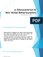 Social Roles Ethnocentrism & Non Verbal Behaviouralism