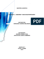 Actividad de Aprendizaje 15 Evidencia 1 Asesoria Caso de Exportación