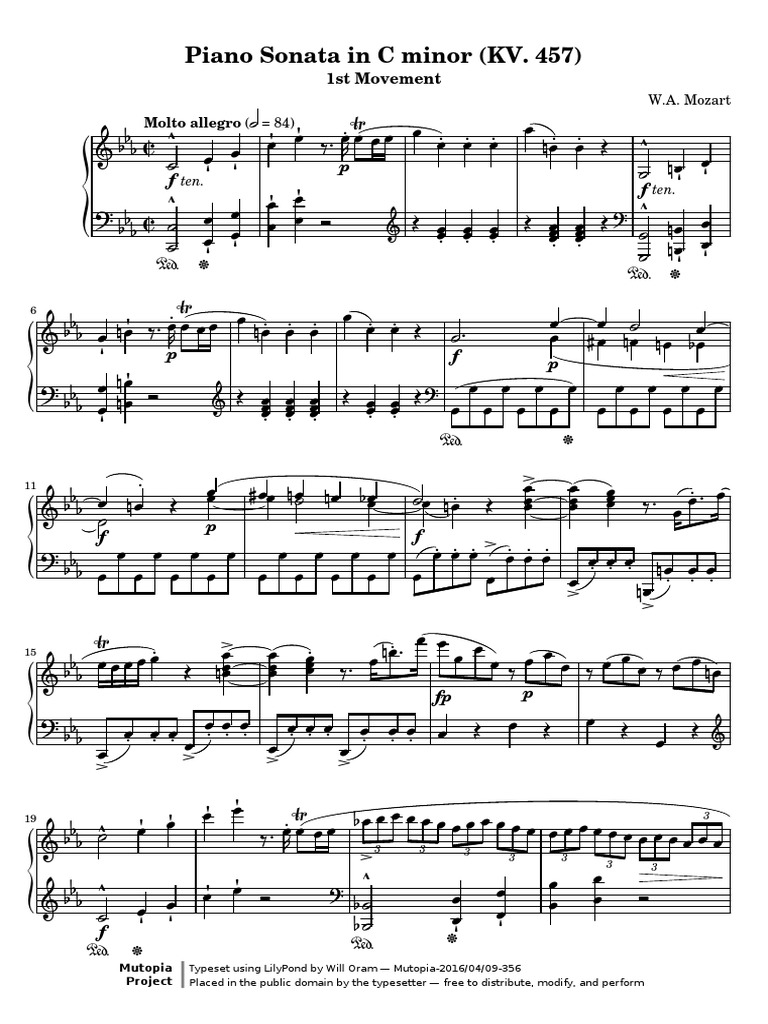Sonata1 A4 PDF | PDF | Piano | Elements Of Music