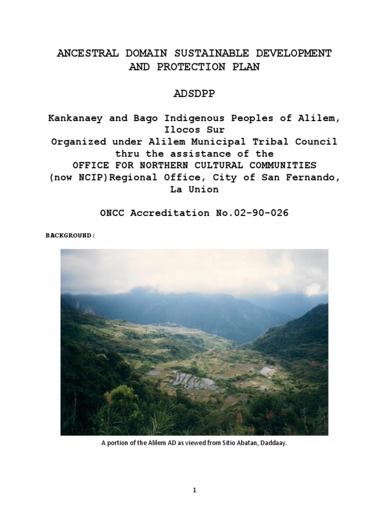 Alilem ADSDPP Overview and History | PDF | Nature