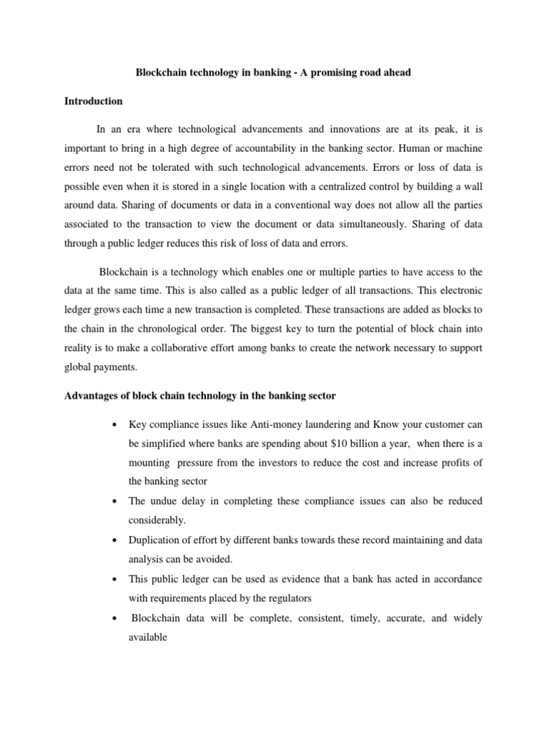 Blockchain Technology in Banking PDF Banks Computing