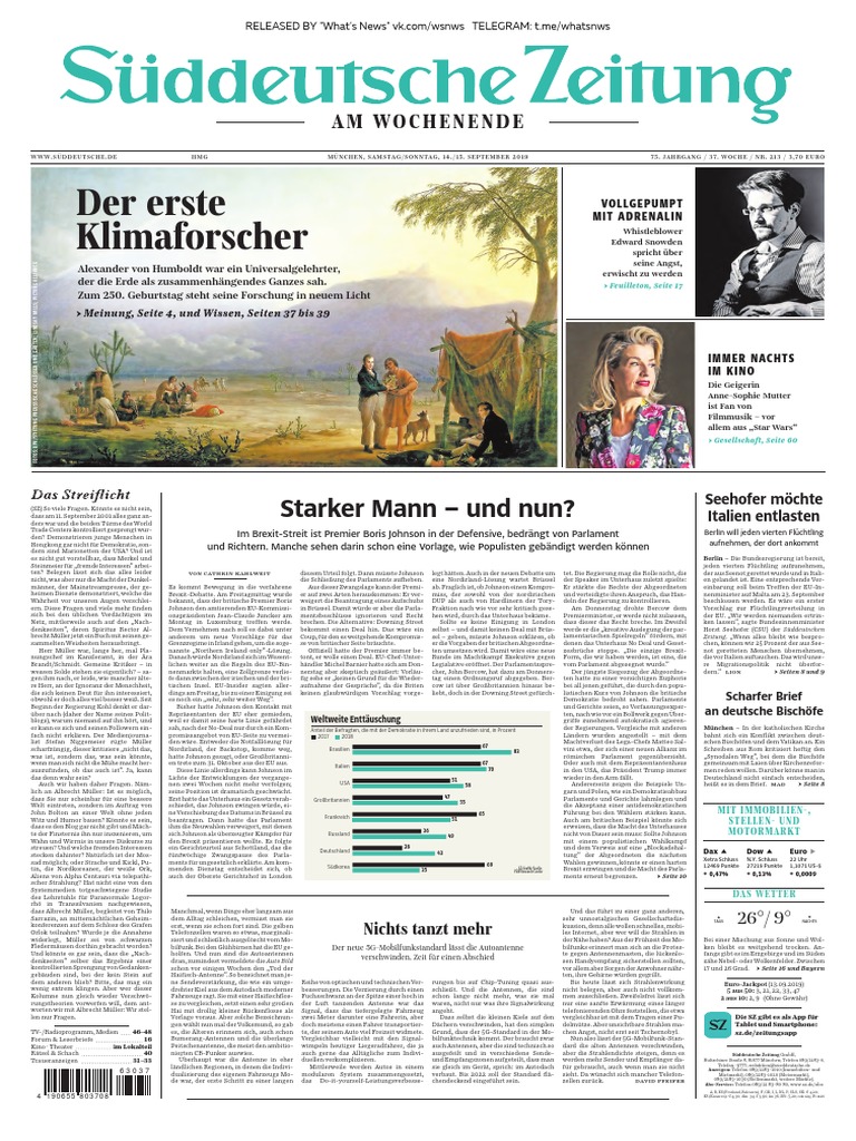 Süddeutsche Zeitung - 2019.09.14-15 | PDF