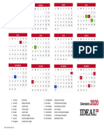 Calendario Laboral Landscape Lorca 2020