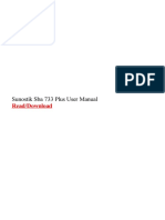 Sunostik Sba 733 Plus User Manual PDF