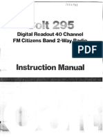 Colt 295 CB Radio User Instruction Manual PDF