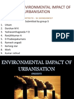 Current Environmental Impact of Urbanisation