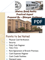 Statutory Bank Audits Practical Aspect Prepared by - Bhargav Nathwani