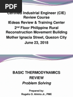 Thermo Problem Solving June 23 2018