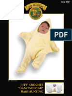 Jiffy Crochet "Dancing Star" Baby Bunting: Item #607