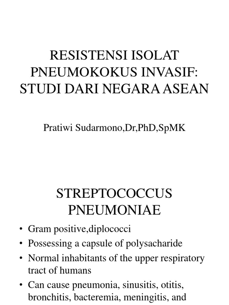 ASEAN Pneumococcal Resistance Study | PDF | Clinical Pathology | Immunology