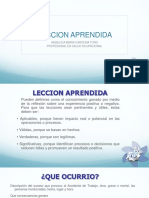 Lección Aprendida