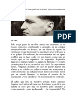 El proceso creativo de la escritura según Emil Cioran